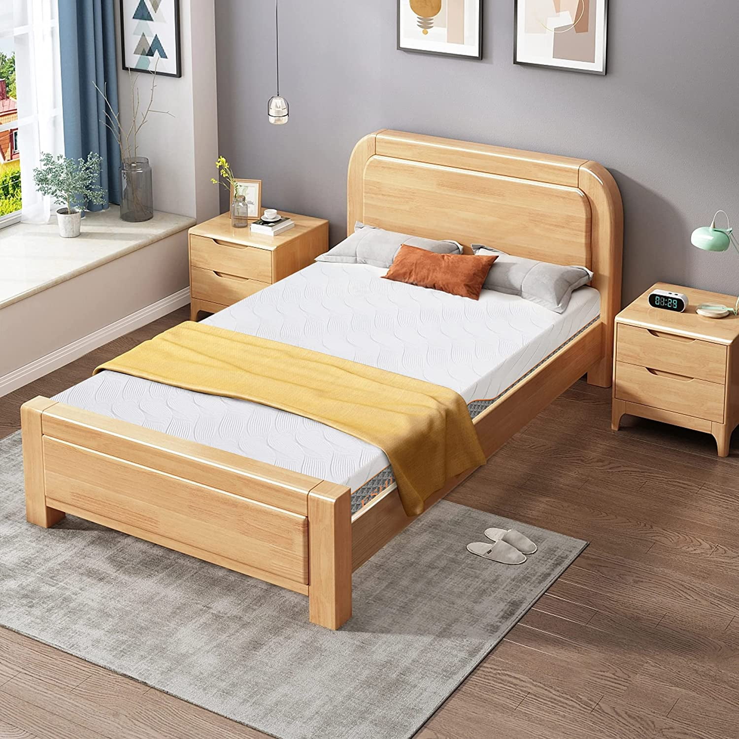 ESHINE 12 inch Hybrid Memory Foam Mattress for adjustable bed, Twin XL