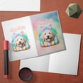 thumbnail image 3 of Happy Easter Goldendoodle with Bunny Ear Headband and Flowers 5x7in Folded Greeting Card Doodle Dog Lover Gifts Idea Single Note Card with Envelope - 13001, 3 of 5