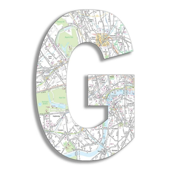 The Stupell Home Decor Collection Stupell Industries Oversized London Map Hanging Initial