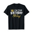 thumbnail image 1 of I'm The Birthday King! Couples Matching Birthday T-Shirt - Black - 3XL, 1 of 3