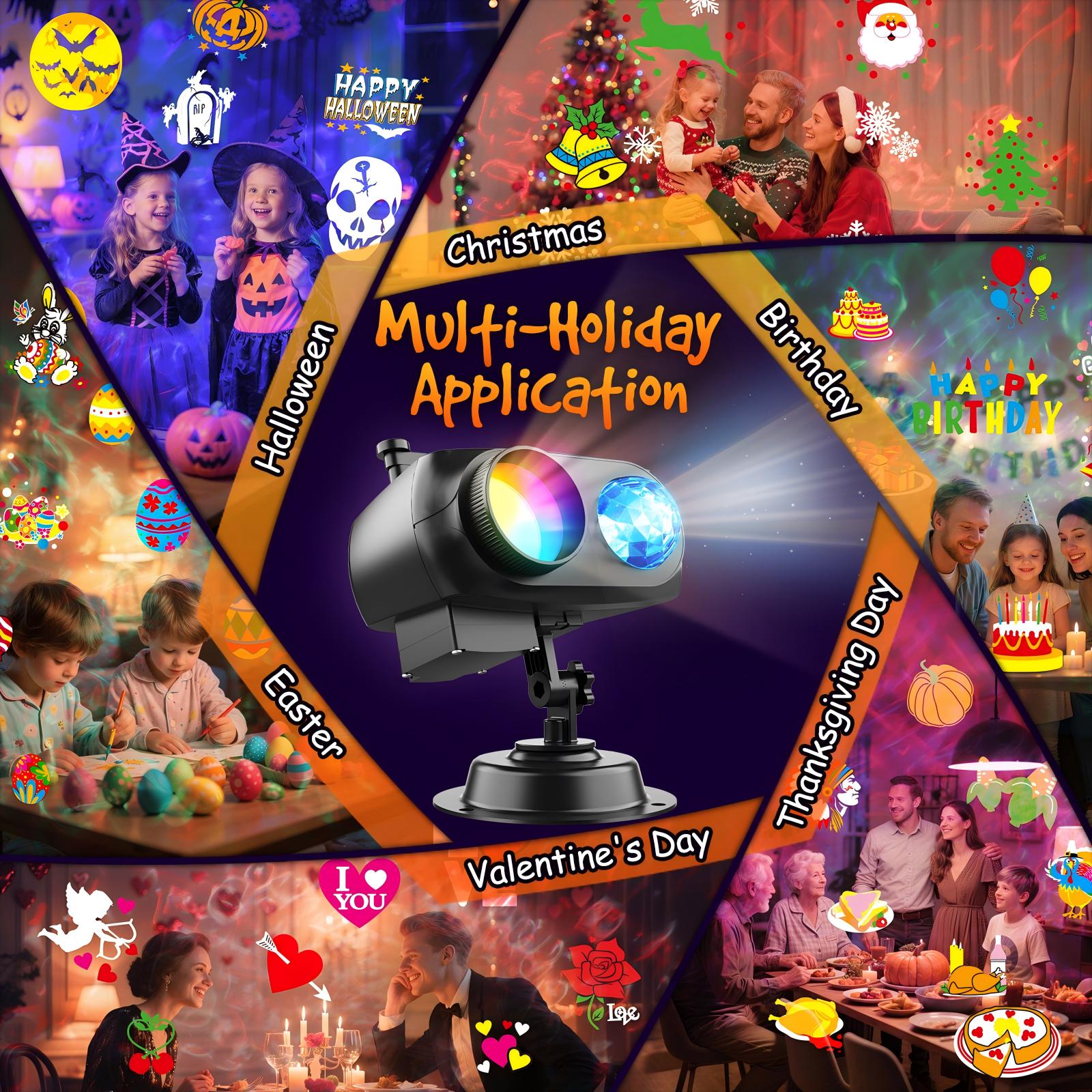 Yannovus Holiday Projector Light with 80 Patterns photo 7