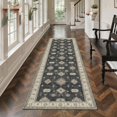 thumbnail image 4 of GENIMO 5'x7' Area Rug for Living Room, Machine Washable Non Slip Low Pile Rug for Bedroom Dining Room, Vintage Persian, Dusty Charcoal, 4 of 7