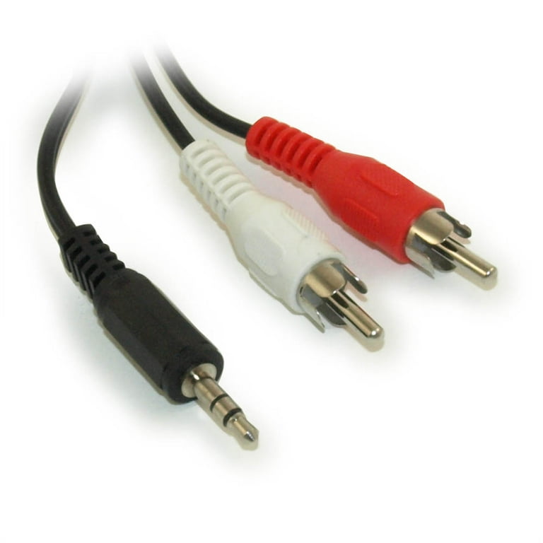 20ft 3.5mm Mini-Stereo TRS Male to Two RCA Male Audio Cable 