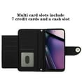 thumbnail image 2 of for Motorola Moto G Stylus 5G 2023 Wallet Case, Elegant Card Holder Cash Slot PU Leather Kickstand Wrist Strap Wallet Shockproof Protective Flip Women Girls Case Cover for Moto G Stylus 5G 2023, Black, 2 of 7