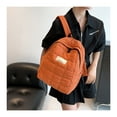 thumbnail image 3 of WANDF Cotton filled Backpack for Women,Lightweight Casual Quilted Daypack Vintage Winter Style Bookbag for College, High School, Work, Travel, Orange, 3 of 8