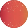 thumbnail image 1 of Ahgly Company Tapis Rond Lavable en Machine Intérieur Transitionnel Orange Vif, 8 Pieds Rond, 1 of 7
