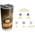 thumbnail image 6 of 20oz Baseball Gifts for Boys, Baseball Gifts for Men, Coffee Thermos for Men, Valentines Day Gifts for Him, Hustle Hit Never Quit Baseball Tumbler Cup, Insulated Travel Coffee Mug with Lid, 6 of 6