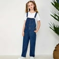 thumbnail image 5 of ZHOUCHANKIDS Girls Denim Overalls Slim Fit Stretch Jeans for Teenage Girls Casual Jumpsuit Pants Comfortable Playwear for Kids 9-10 Years, 5 of 7