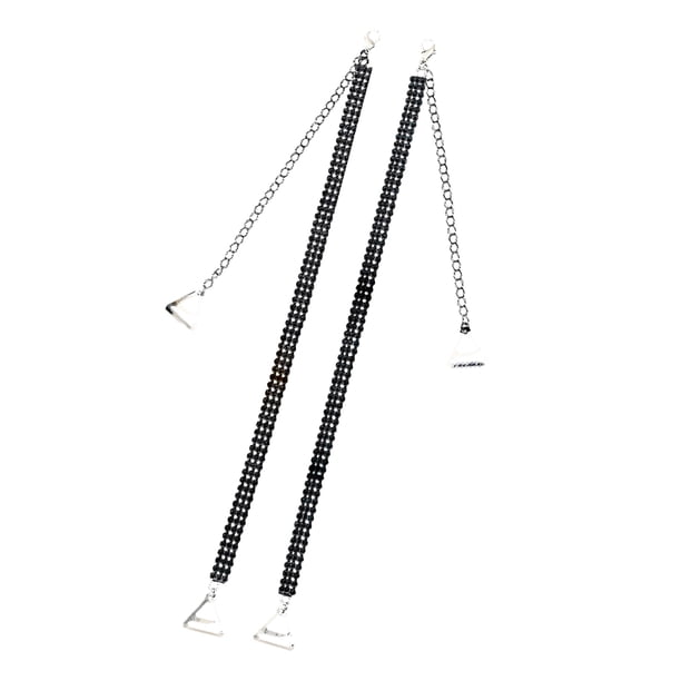 2 piezas de cadena de hombro sexy brillante con diamantes de imitación ajustable para sujetador, joyería corporal para fiesta, accesorios para vacaciones en la playa