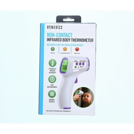 HoMedics No Contact Infrared Digital Thermometer for Body, Food, Liquid, and Room