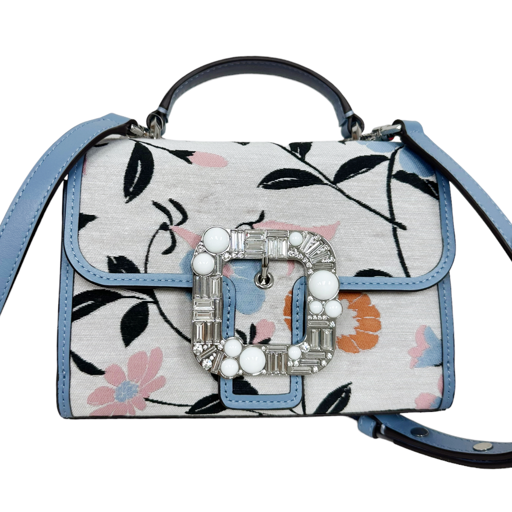 Kate Spade bag. lovitt buckled floral jacquard small top handle crossbody.  