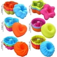 thumbnail image 3 of Paquete de 24 Mini tazas de silicona para hornear, moldes de silicona para gelatina, molde antiadherente para postres, moldes para gelatina y Mini pasteles, 3 of 5