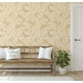 thumbnail image 5 of S4sassy Self Adhesive Wallpaper, Classic Leafy Motif Wallpaper, Beige Removable DIY Vinyl Wall Covering, Peel and Stick Contact Paper for Entryway accent wall, Easy Home Decor Solution-25"x120" inch, 5 of 9