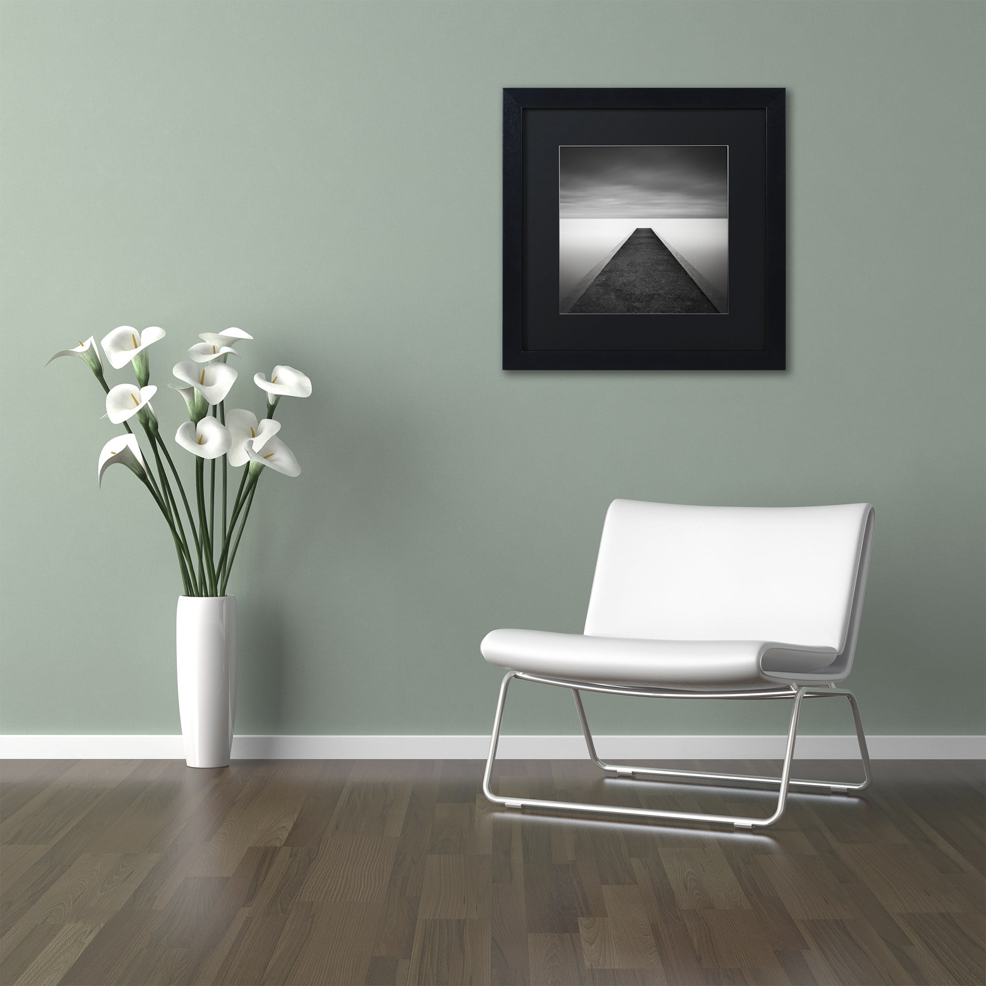 Trademark Fine Art "Edge Of Reality" Canvas Art by Dave MacVicar, Black Matte, Black Frame