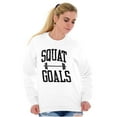 thumbnail image 4 of Squat Goals Workout Motivation Unisex Plus Fleece Graphic Sweatshirt Brisco Brands 2X, 4 of 5