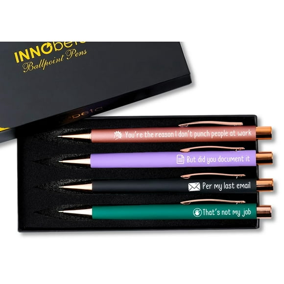 Set de 4 bolígrafos InnoBeta en caja de regalo de aluminio