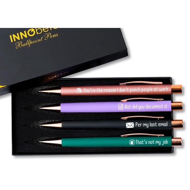 Set de 4 bolígrafos InnoBeta en caja de regalo de aluminio