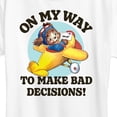 thumbnail image 3 of Instant Message - Flying Away - On My Way to Make Bad Decisions - Women's Short Sleeve Graphic T-Shirt, 3 of 6