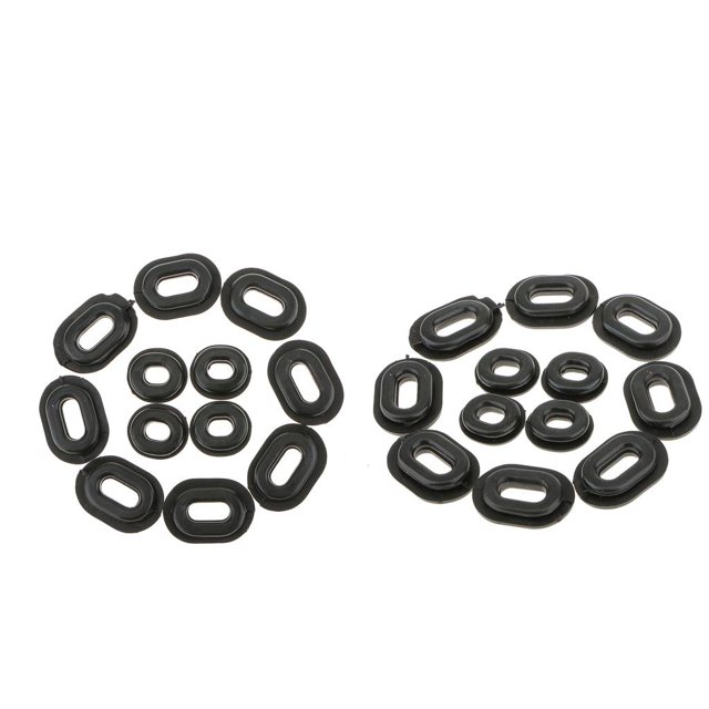 Surtido De Arandela De Goma De 24 Piezas, Reemplazo De Conjunto De De Servicio Para Motocicleta CG125 (negro) Cola Ojales de moto
