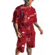 thumbnail image 2 of Conjunto de camiseta y pantalones cortos para hombre 2024, talla asiática, letras impresas en 3D, ropa urbana para vacaciones en la playa, 2 of 4