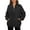 Black, variant on comerut Women Autumn Casual Sweatshirt Half Zip Pocket Solid Color Long Sleeves Stand Half High Collar Warm Windproof Winter Loose Ladies Female Pullover Hoodie Top
