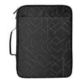 thumbnail image 2 of Haosy Accordion File Organizer Zipper Binder 500 Sheet 6-Tab Expanding File Folder Multi-Pocket 1.2 Inch 3 Ring Black Simple Geometric Lines, 2 of 7