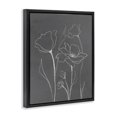 thumbnail image 2 of Stupell Industries Mid-Century Blooming Flower Buds Casual Grey Line Doodle Black Floating Frame Canvas Art, 17 x 21, by Elizabeth Medley, 2 of 7