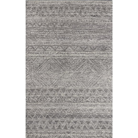 Momeni Mallorca Hand Hooked Wool Grey Area Rug 2' X 3'