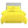 thumbnail image 4 of 5 Piece New Half Pinch Pleated Pattern Comforter Set, 800 TC, 100% Egyptian Cotton, Twin/Twin XL Size Yellow Solid, 4 of 6