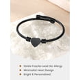 thumbnail image 6 of KeyStyle Heart Bracelet for Women Adjustable Bangle Stainless Steel Birthday Christmas Valentine Day Jewelry Gifts, 6 of 11