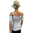 thumbnail image 5 of Paw Drazzel Boutique Women's Casualwear, Cold Shoulder, Short Sleeve Twist Blouse, 5 of 10