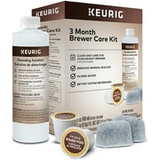 Keurig K-Elite Coffee Maker, Single Serve K-Cup Pod Coffee Brewer, With Iced Coffee Capability & 3-Month Brewer Maintenance Kit Includes Descaling Solution, Water Filter Cartridges & Rinse Pods