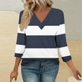 thumbnail image 3 of Fewfanhot Women's Tops Fall Fashion V Neck Business Casual Tunic Pullover Outfits, 3 of 9