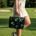 thumbnail image 3 of COEQINE Quilted Golf Cart Seat Blanket Cover, Includes Handle for Carrying When Folded, Universal Fit for EZGO Yamaha Club Car 2-Seaters, 4-Pocket Design, St Patricks Day Cute Clover Dot, 3 of 8