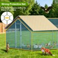 thumbnail image 4 of HARIPUL Large Metal Chicken Coop 19.7 x 9.8 x 6.6 Ft, Walk-In Chicken Run with Weatherproof Cover for Yard, Extra Large Poultry Cage for Ducks, Rabbits, Geese - Heavy Duty Outdoor Pen, 4 of 8