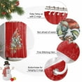 thumbnail image 6 of Christmas Shower Curtain, Winter Red Cardinal Pine Cone Branches Berry Waterproof Fabric Shower Curtains with 12 Hooks, Bathroom Curtain Set for Bathroom Accessories Decor, 60 x 72 Inches, 6 of 9