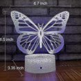 thumbnail image 5 of Butterfly Night Light, Birthday Gift For Girls 3d Illusion Lamp Kids Bedside Lamp With 16 Colors Changing Remote Control Butterfly Toys Girls Gifts, 5 of 5