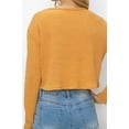 thumbnail image 4 of Drop Shoulder Crew Neck Cropped Sweater Rib-knit, 4 of 7