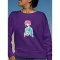 thumbnail image 2 of Manga Girl W Cute Kimono Sweatshirt Women -Image by Shutterstock, Female 3X-Large, 2 of 4