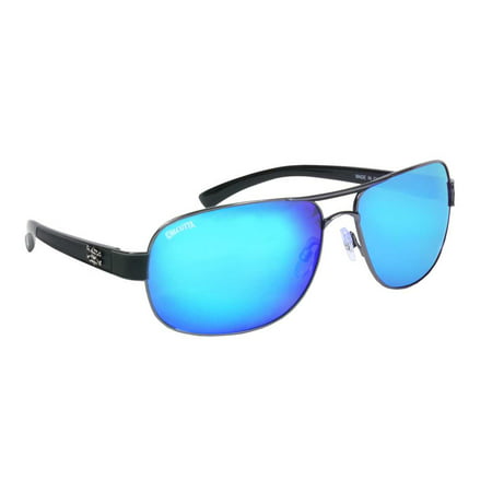 Calcutta Fishing RG1BM Regulator Sunglasses Black Wire Frame Blue Mirror Lens