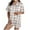 Gray, variant on KyCheLot Womens Pajama Sets Stripe Print Comfy Button down Short Sleeve Tops and Soft Shorts Sleepwear