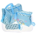 thumbnail image 4 of 4-in-1 Multi-function Car Pattern Large Capacity Baby Diaper Nappy Changing Pad Travel Mummy Bag Tote Handbag Set (Sky-blue), 4 of 5