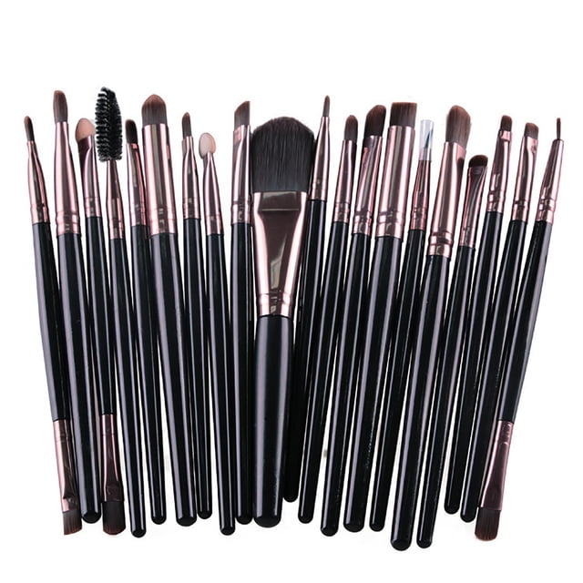 DPTALR 20 Pcs Makeup Brush Set Tools Make-up Toiletry Kit Wool Make Up Brush Set