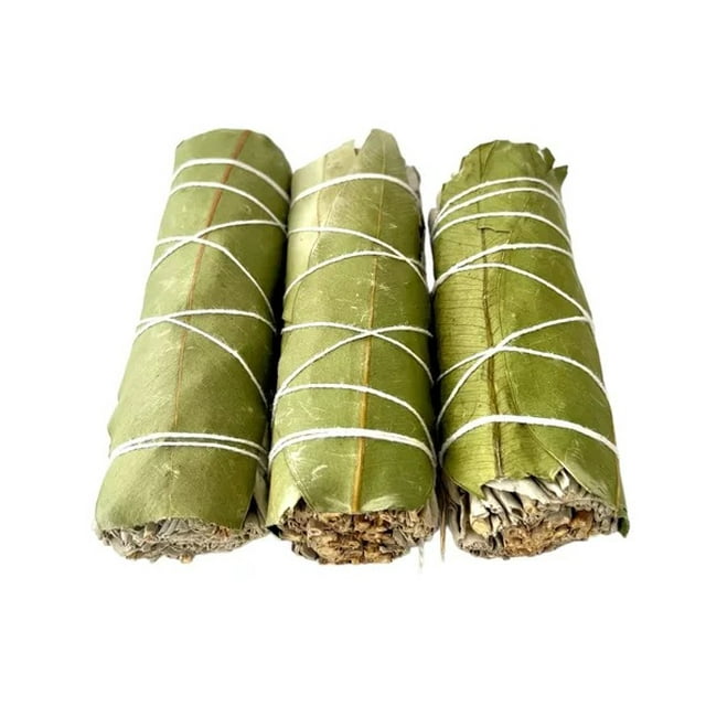 Sahumerio de Salvia Blanca con Eucalipto 10 cm – Pack de 3 Piezas Aroma Herbal y Refrescante para Espacios Naturales