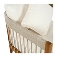 thumbnail image 6 of Christopher Knight Home Outdoor Woven Rope Lounge Chair with Cushions, Solid Wood Frame, Beige, 6 of 13