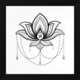 thumbnail image 2 of Atelier B Art Studio 20x20 Black Modern Wood Framed Wall Art Titled - ETHNIC LOTUS ORNAMENT, 2 of 6