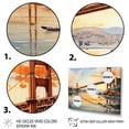 thumbnail image 3 of Designart "Golden Gateway Orange Bridge V" Bridges Floater Framed Wall Decor, 3 of 7