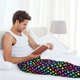 thumbnail image 5 of Balery Rainbow Hearts Pantalones de pijama para hombre, pijama ultraligero, pantalón de descanso-X-Large, 5 of 6