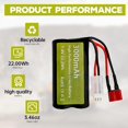 thumbnail image 4 of Batería Fytoo 7.4V 3000mAh 2S Li-ion con conector T y cargador 2 en 1, 4 of 7