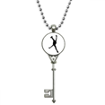 thumbnail image 1 of Educación física, jugador de deportes de patinaje Colgante Collar Vintage Llavero Plata Joyas Unbranded  M, 1 of 3